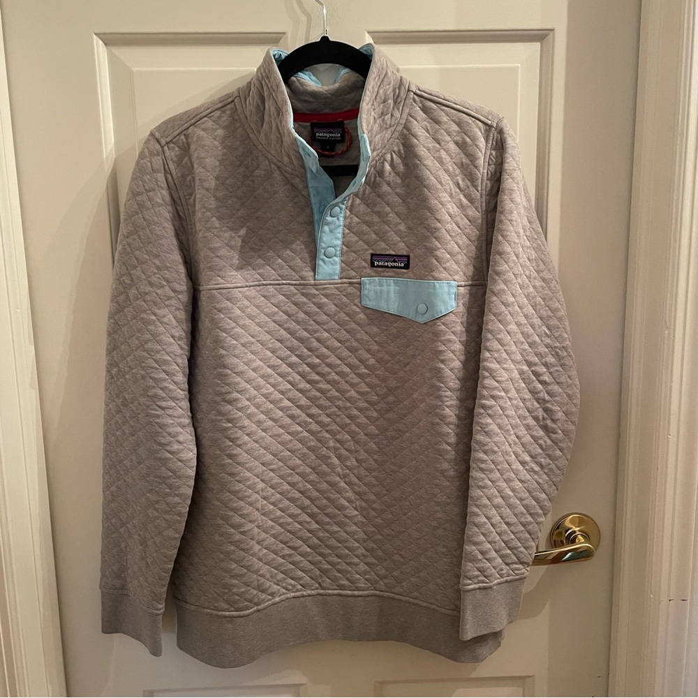 Patagonia Organic Cotton Quilt Snap Pullover Sweatshirt